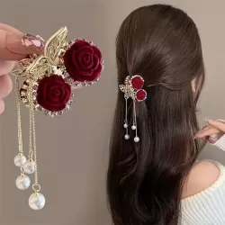 Pearl Tassel Hair Clip