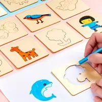 Wooden Drawing Stencils